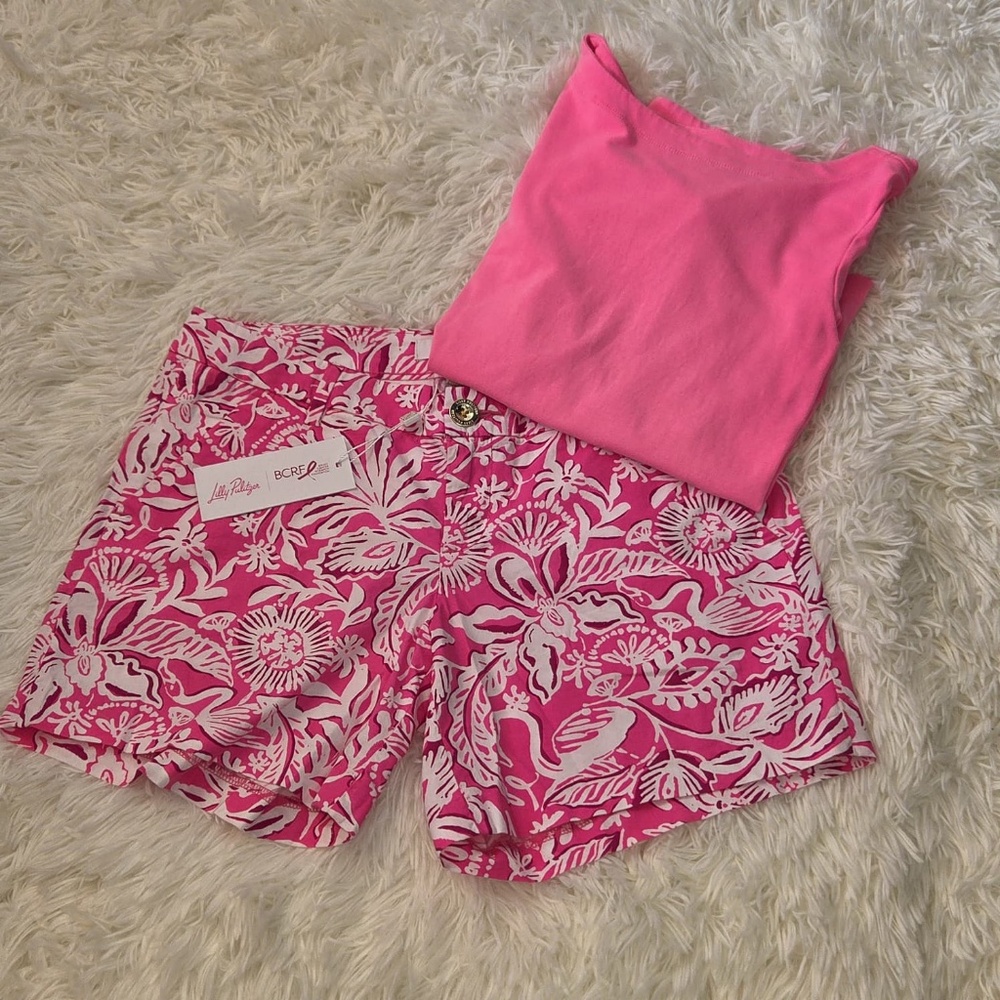 NWT Lilly Pulitzer Callahan Shorts (Absolutely Flamazing)